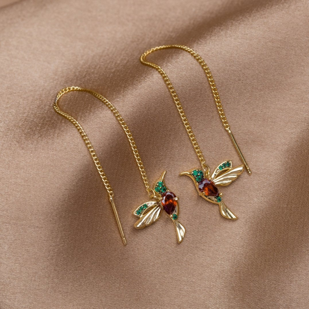 Nina | Gold-Plated Earrings with Delicate Pendant